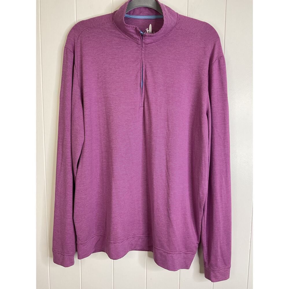 Johnnie-O Vaughn Men's 1/4 Zip Purple Long Sleeve‎ Size Large